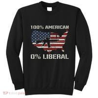 100 American 0 Liberal Ar15 Pro Gun Usa Flag Republican Sweatshirt thumb 0