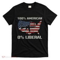 100 American 0 Liberal Ar15 Pro Gun Usa Flag Republican T-Shirt thumb 0