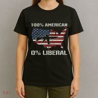 100 American 0 Liberal Ar15 Pro Gun Usa Flag Republican T-Shirt thumb 4