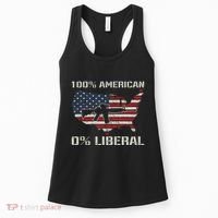 100 American 0 Liberal Ar15 Pro Gun Usa Flag Republican Women's Tank Top thumb 0