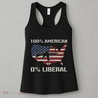100 American 0 Liberal Ar15 Pro Gun Usa Flag Republican Women's Tank Top thumb 3