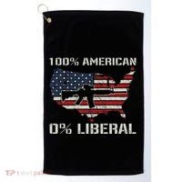 100 American 0 Liberal Ar15 Pro Gun Usa Flag Republican Golf Towel thumb 0