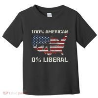 100 American 0 Liberal Ar15 Pro Gun Usa Flag Republican Toddler T-Shirt thumb 0
