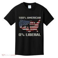 100 American 0 Liberal Ar15 Pro Gun Usa Flag Republican Kids T-Shirt thumb 0
