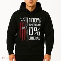 100 American 0 Liberal Funny Pro Gun On Back Hoodie thumb 2