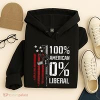 100 American 0 Liberal Funny Pro Gun On Back Hoodie thumb 4