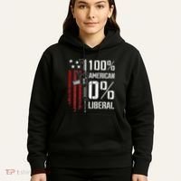 100 American 0 Liberal Funny Pro Gun On Back Hoodie thumb 5