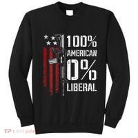 100 American 0 Liberal Funny Pro Gun On Back Sweatshirt thumb 0