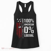 100 American 0 Liberal Funny Pro Gun On Back Women's Tank Top thumb 0