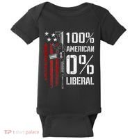 100 American 0 Liberal Funny Pro Gun On Back Baby Bodysuit thumb 0