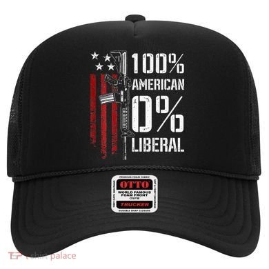 100 American 0 Liberal Funny Pro Gun On Back Hat