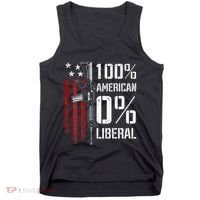 100 American 0 Liberal Funny Pro Gun On Back Tank Top thumb 0