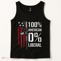 100 American 0 Liberal Funny Pro Gun On Back Tank Top thumb 2