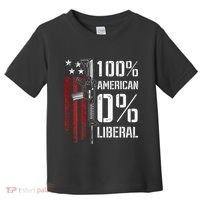 100 American 0 Liberal Funny Pro Gun On Back Toddler T-Shirt thumb 0