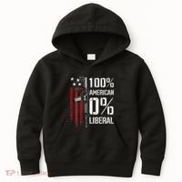100 American 0 Liberal Funny Pro Gun On Back Kids Hoodie thumb 0