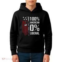 100 American 0 Liberal Funny Pro Gun On Back Kids Hoodie thumb 4