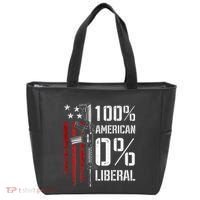 100 American 0 Liberal Funny Pro Gun On Back Tote Bag thumb 0