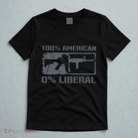 100 American 0 Liberal 2nd Amendment AR15 Rifle Funny Gun T-Shirt thumb 5