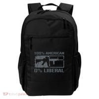 100 American 0 Liberal 2nd Amendment AR15 Rifle Funny Gun Backpack thumb 0