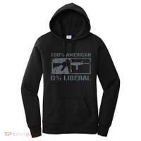 100 American 0 Liberal 2nd Amendment AR15 Rifle Funny Gun Women's Hoodie thumb 0