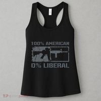 100 American 0 Liberal 2nd Amendment AR15 Rifle Funny Gun Women's Tank Top thumb 3