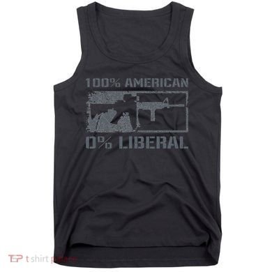 100 American 0 Liberal 2nd Amendment AR15 Rifle Funny Gun Tank Top