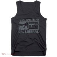 100 American 0 Liberal 2nd Amendment AR15 Rifle Funny Gun Tank Top thumb 0