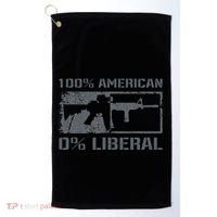 100 American 0 Liberal 2nd Amendment AR15 Rifle Funny Gun Golf Towel thumb 0