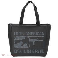 100 American 0 Liberal 2nd Amendment AR15 Rifle Funny Gun Tote Bag thumb 0