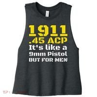 1911 Accessories 1911 .45 Acp For Sport Shooting Ipsc Women's Racerback Cropped Tank thumb 0