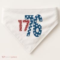 1776 American 4th Of July USA-Made Doggie Bandana thumb 0