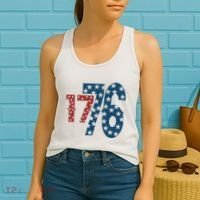 1776 American 4th Of July Women's Tank Top thumb 2
