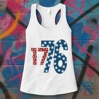 1776 American 4th Of July Women's Tank Top thumb 3