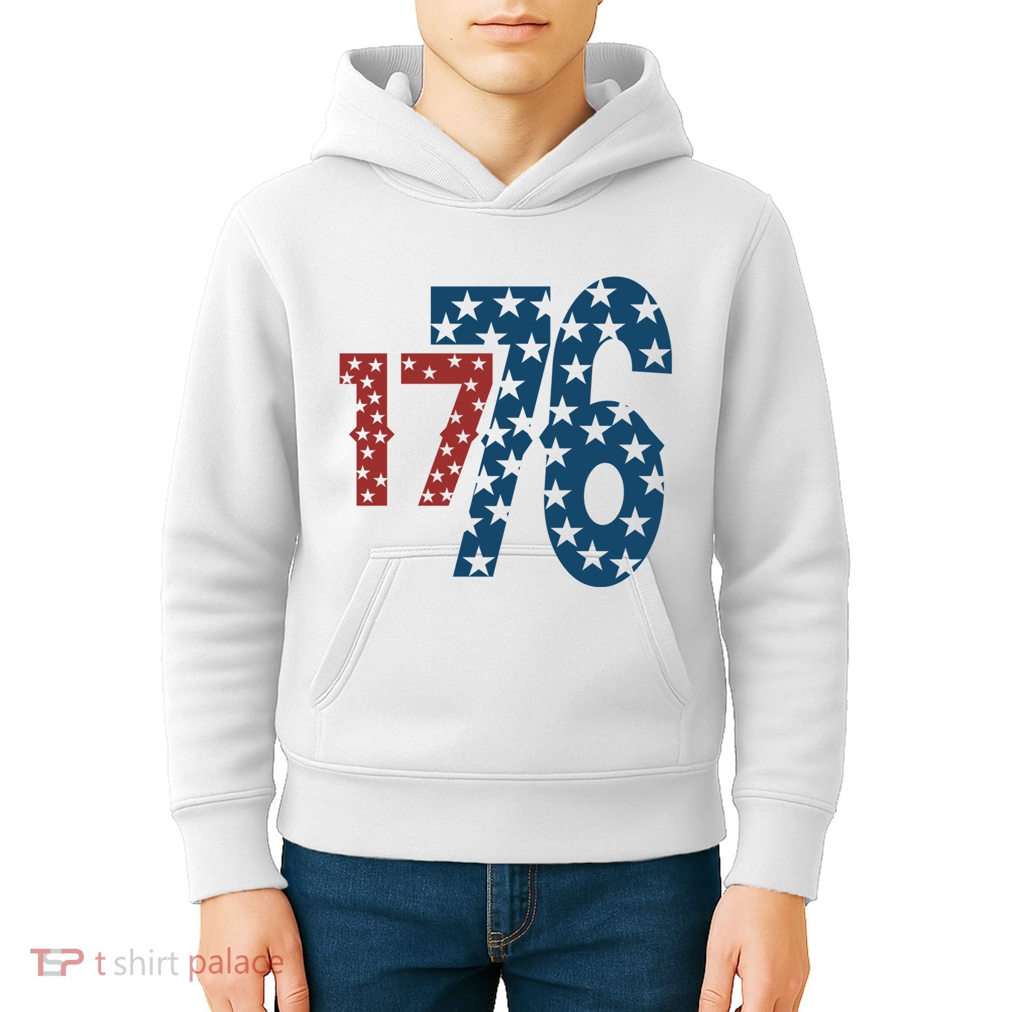 1776 American 4th Of July Kids Hoodie