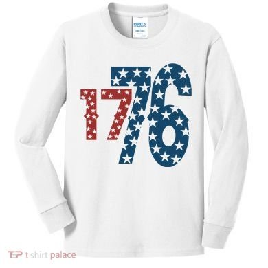 1776 American 4th Of July Kids Long Sleeve Shirt