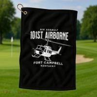 101st Airborne Air Assault Helicopter Fort Campbell Kentucky Golf Towel thumb 1