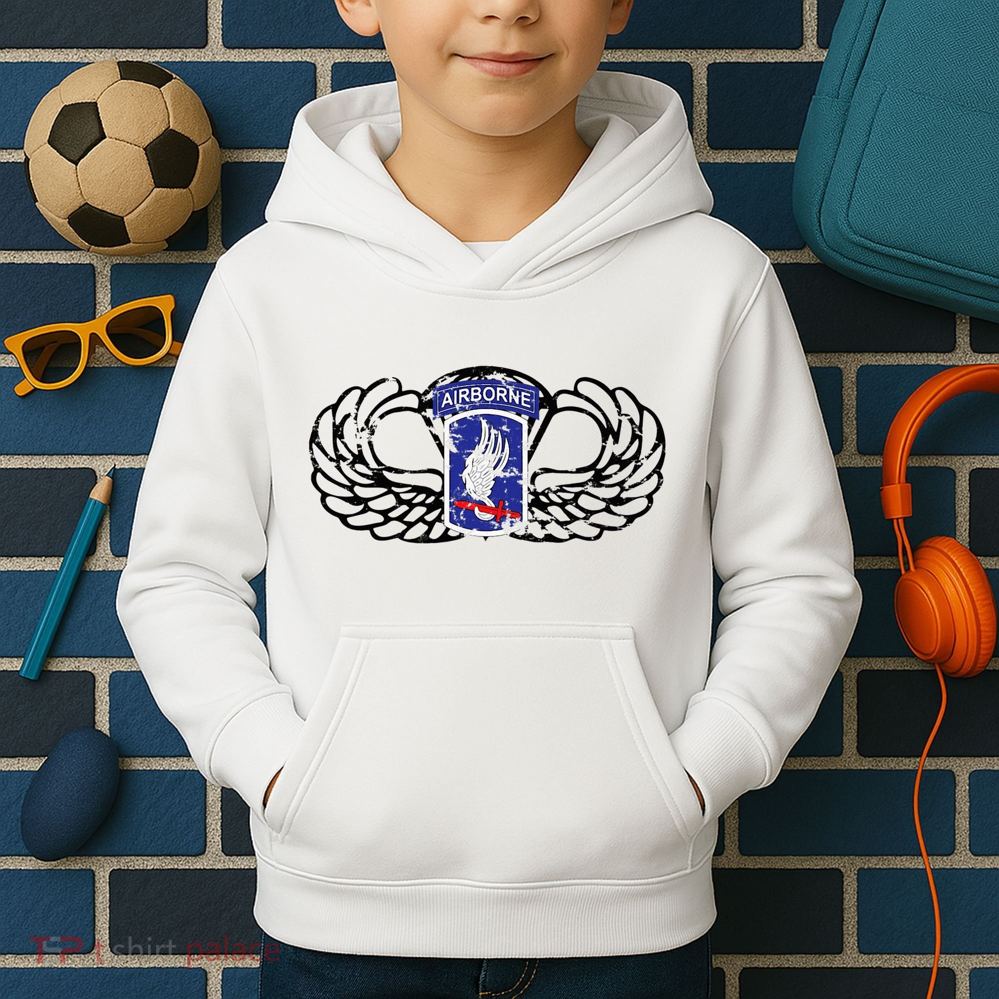 173rd Airborne Brigade Jumpwings Kids Hoodie