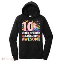 10th Axolotl Birthday Ten Year Old Axolotl Birthday Party Women's Hoodie thumb 0