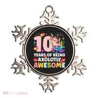 10th Axolotl Birthday Ten Year Old Axolotl Birthday Party Ornament thumb 0