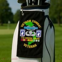 173rd Airborne Brigade Meaningful Gift Vietnam Combat Veteran Great Gift Golf Towel thumb 2