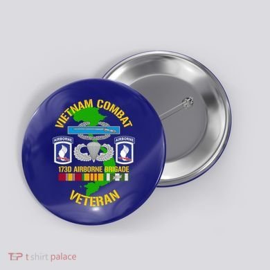 173rd Airborne Brigade Meaningful Gift Vietnam Combat Veteran Great Gift Button