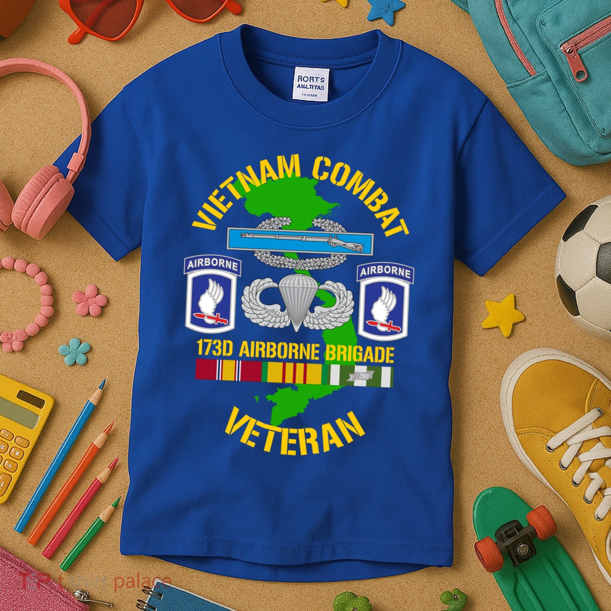 173rd Airborne Brigade Meaningful Gift Vietnam Combat Veteran Great Gift Kids T-Shirt