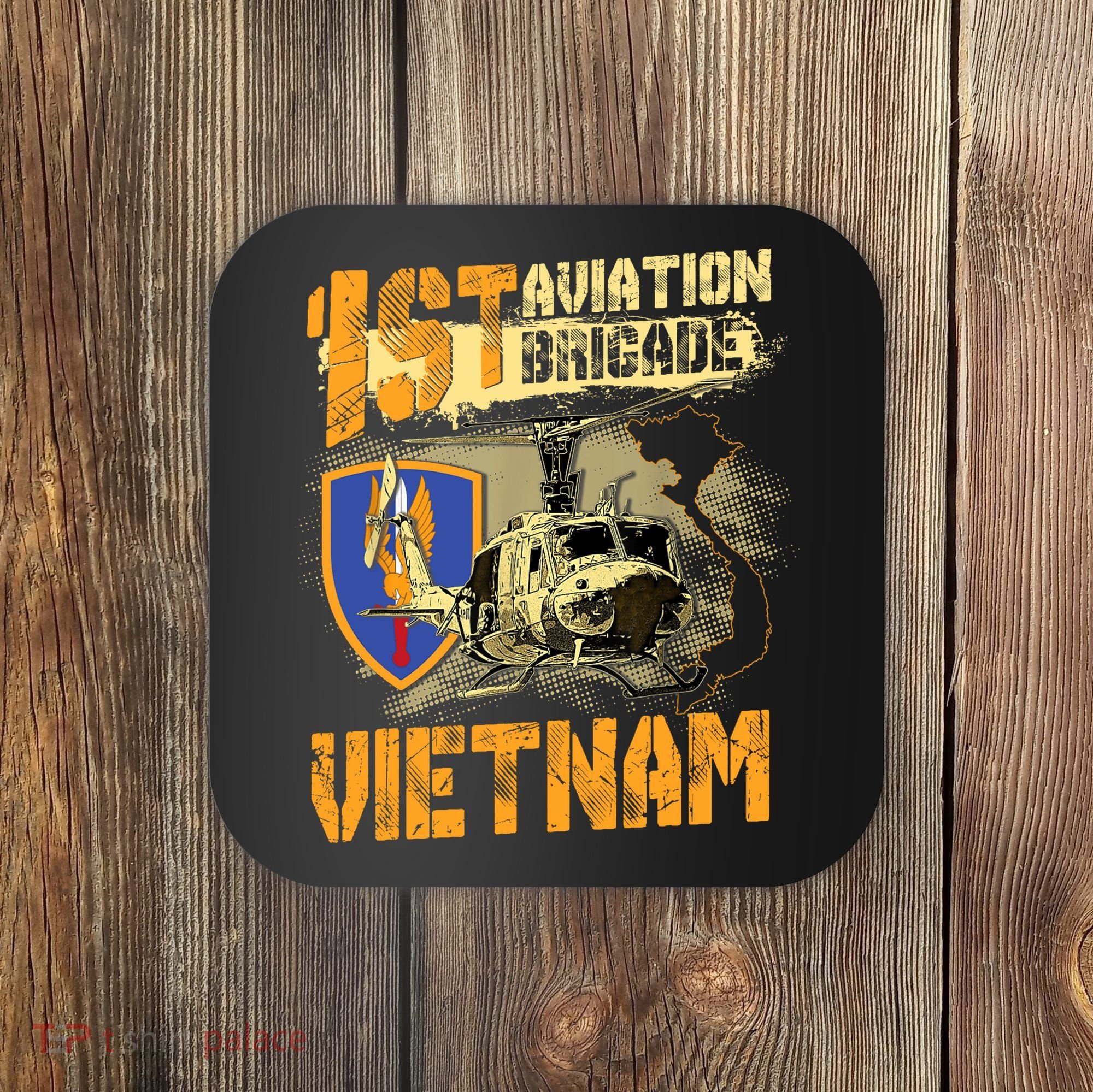 1st Aviation Brigade Vietnam Veteran Pilot  Door Gunner Coaster