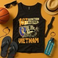 1st Aviation Brigade Vietnam Veteran Pilot  Door Gunner Tank Top thumb 4