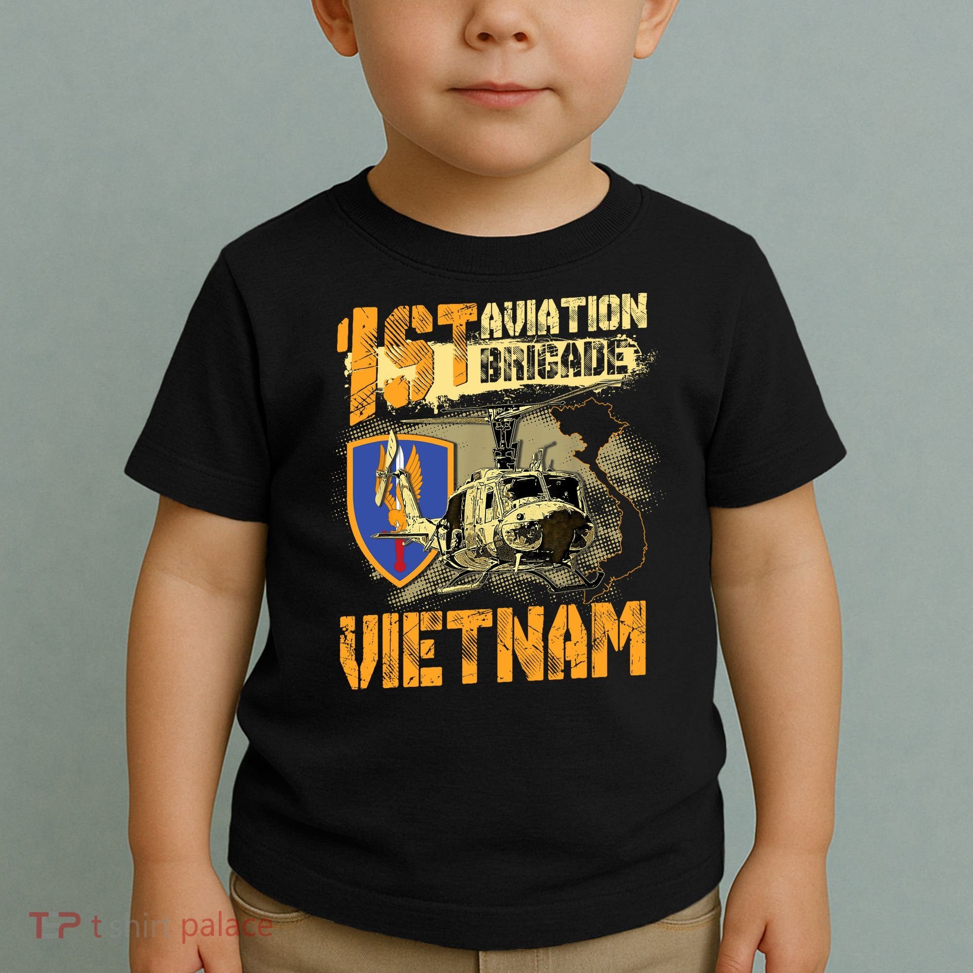 1st Aviation Brigade Vietnam Veteran Pilot  Door Gunner Toddler T-Shirt