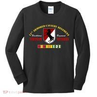 11th Armored Cavalry Regiment Vietnam Veteran Father Day Kids Long Sleeve Shirt thumb 0