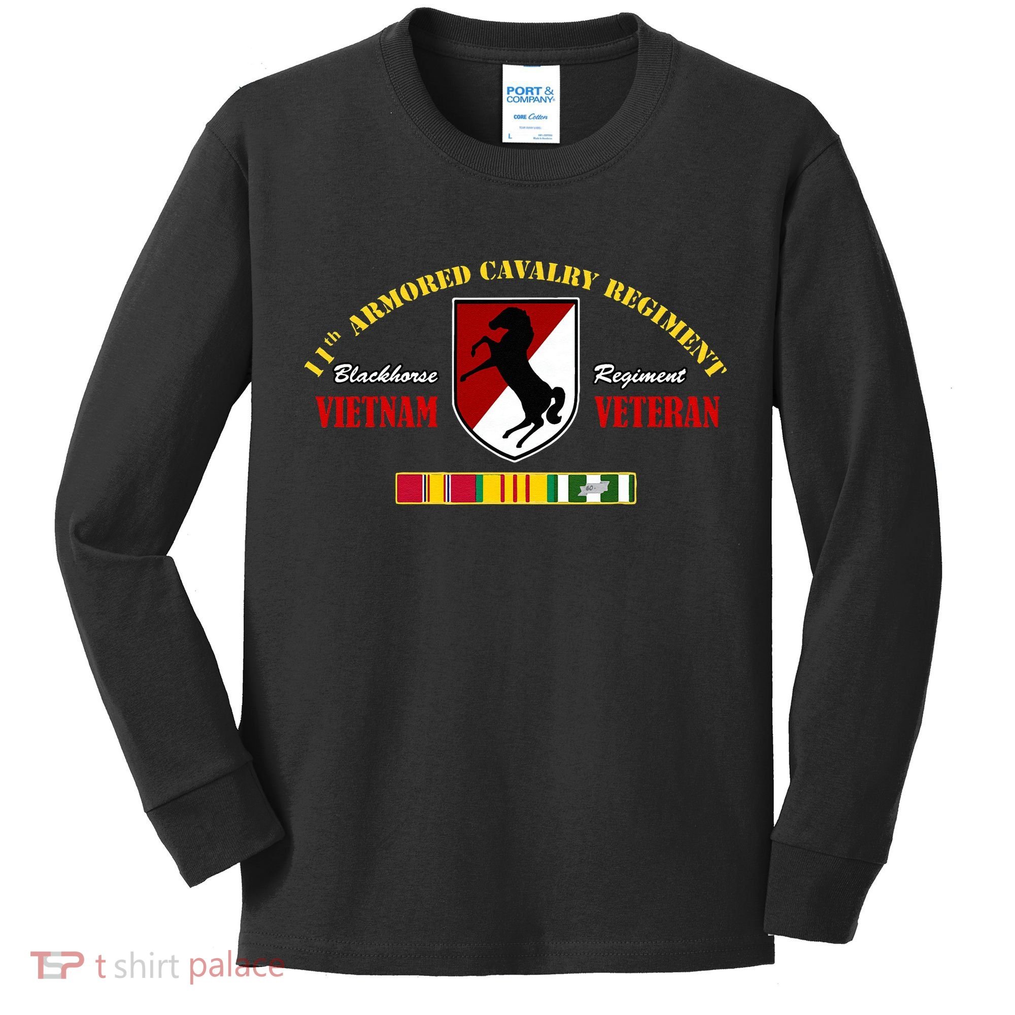 11th Armored Cavalry Regiment Vietnam Veteran Father Day Kids Long Sleeve Shirt