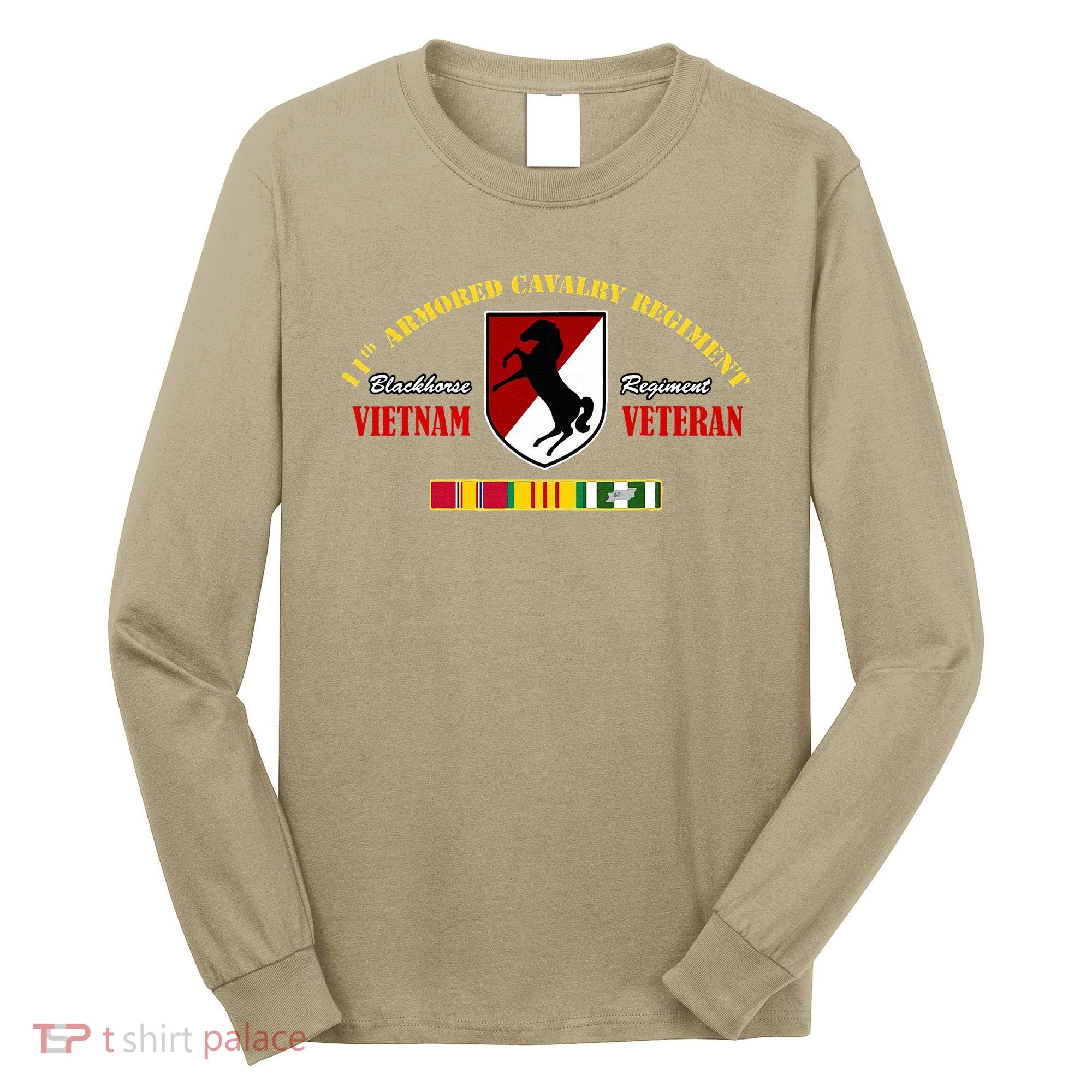 11th Armored Cavalry Regiment Vietnam Veteran Father Day Long Sleeve Shirt
