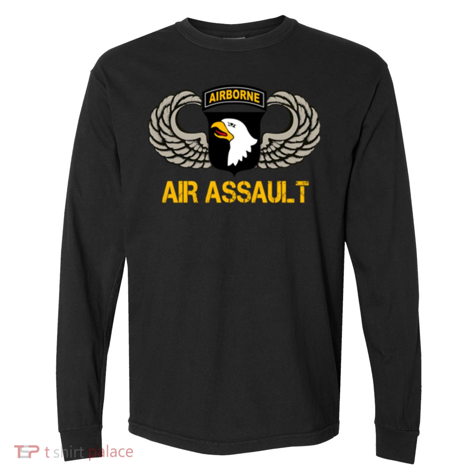 101st Airborne Division Air Assault Gift Veterans Day Great Gift Comfort Colors Heavyweight Long Sleeve T-Shirt