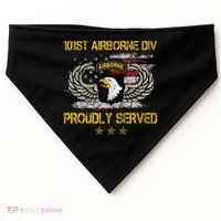 101st Airborne Divition Proudly Served Veterans Day USA-Made Doggie Bandana thumb 0